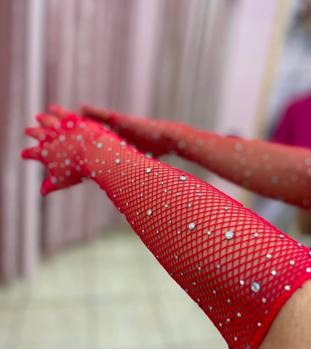 Guanti strass