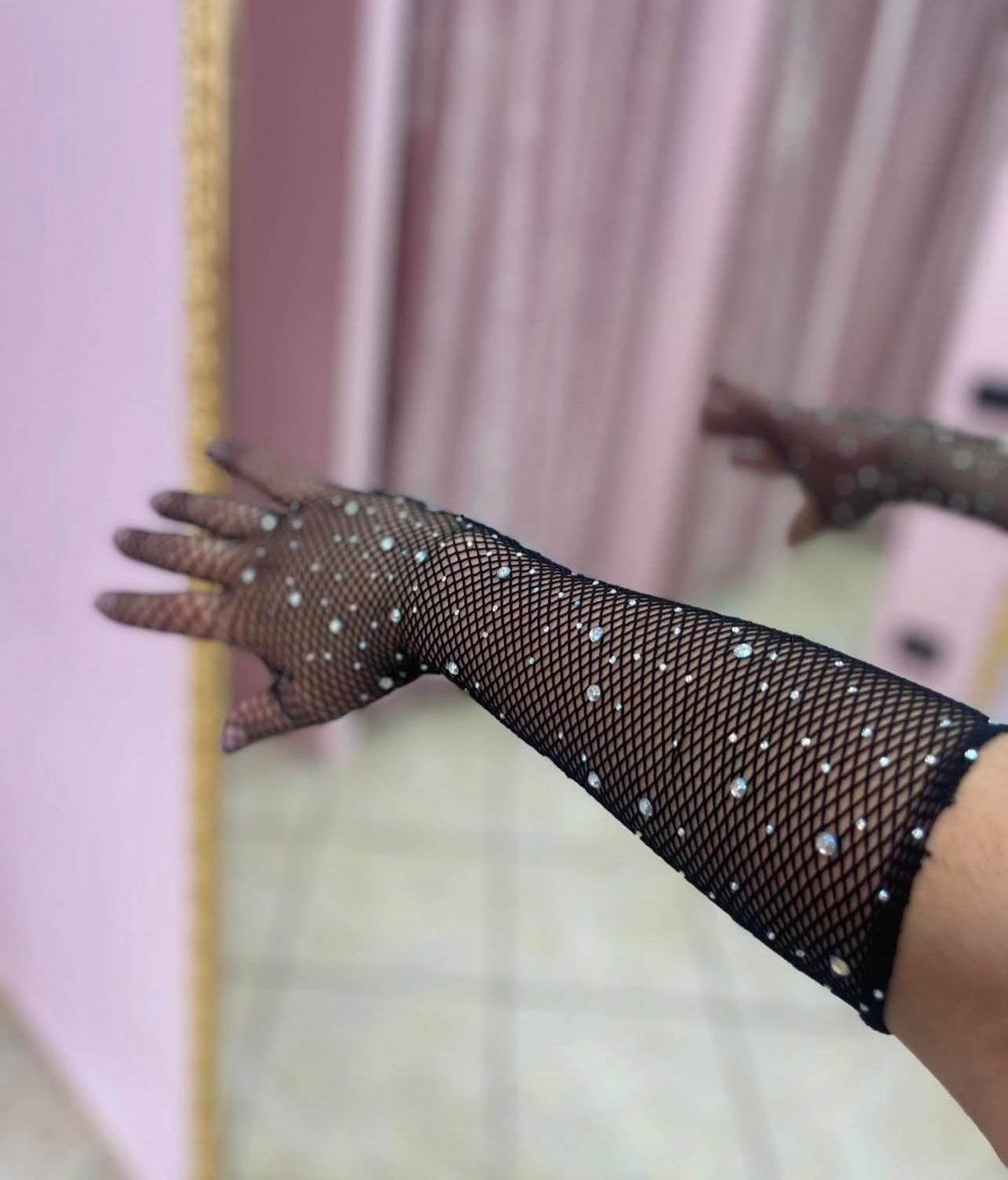 Guanti strass
